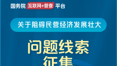 用力操小骚穴啊视频国务院“互联网+督查”平台公开征集阻碍民营经济发展壮大问题线索